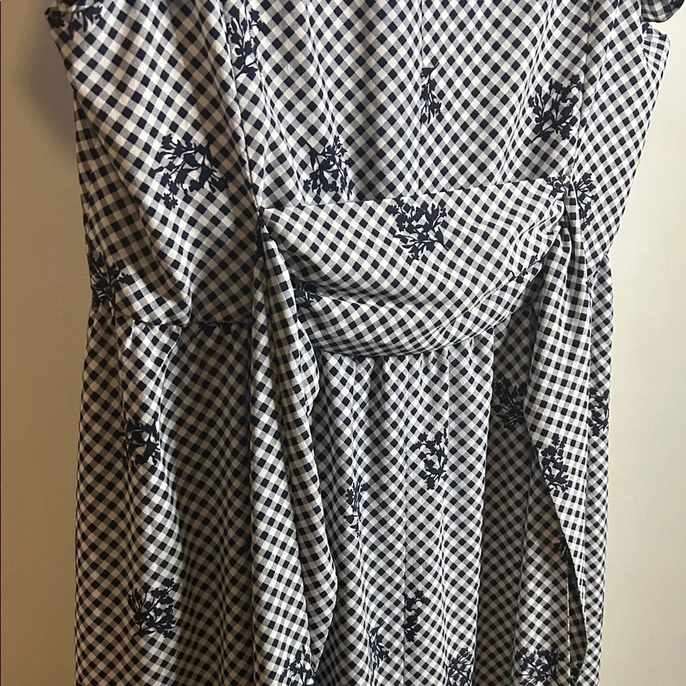 Anne Klein Black and White Gingham Midi Dress - Picture 10 of 14